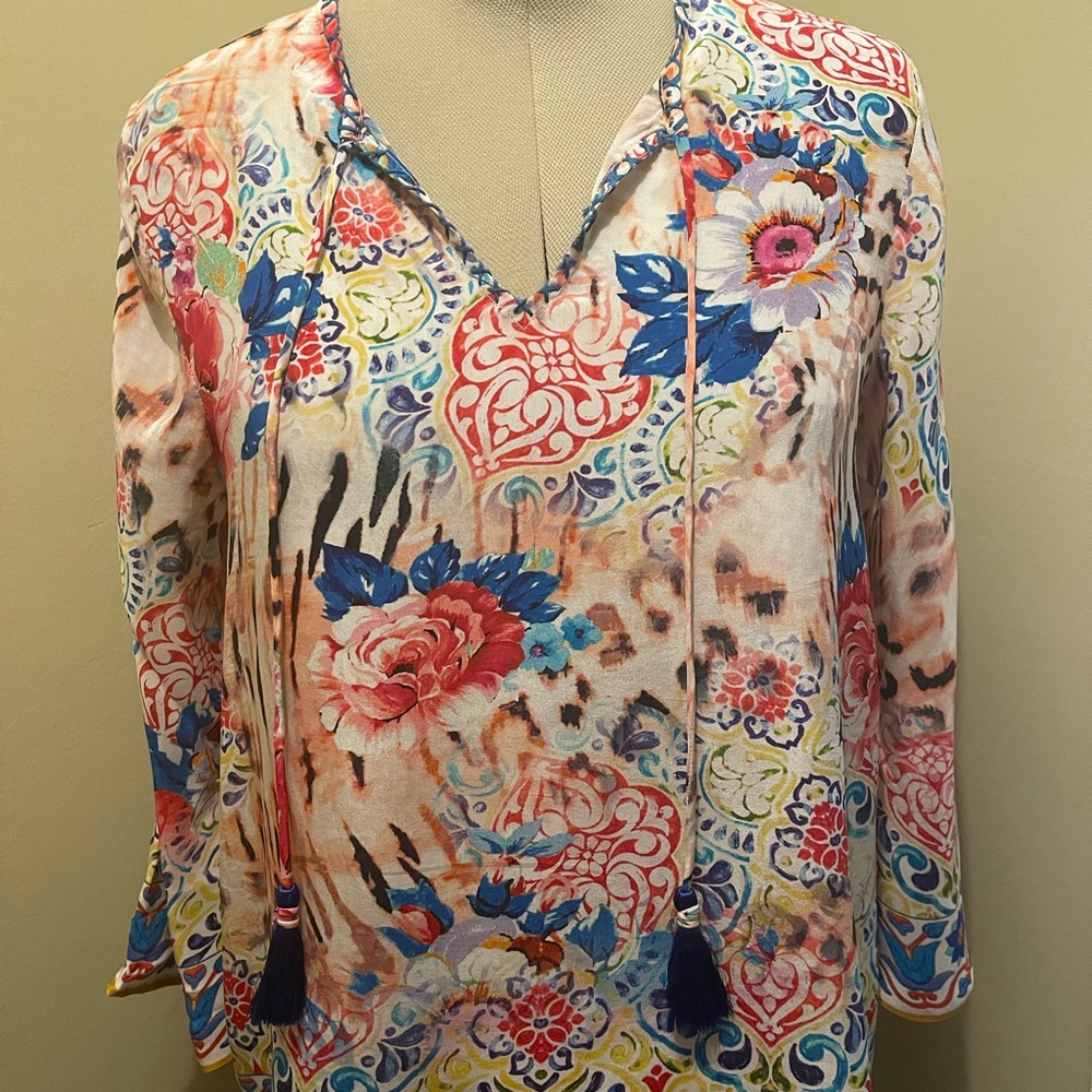 COPY - Tolani 100% silk blouse, brand new with tags.